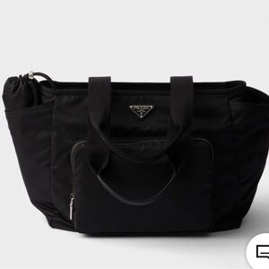 Prada Nylon Bag  Front Zip Pocket Diaper Baby Bag changing pad Original Dust Bag